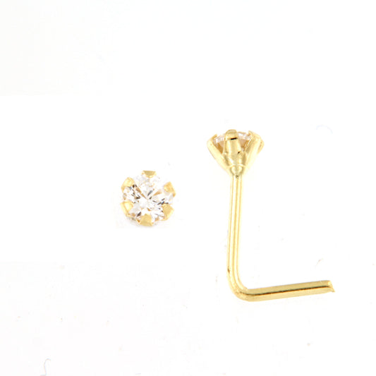 Piercing Nariz oro Garra circonita 2,5 mm (Oro 18K)