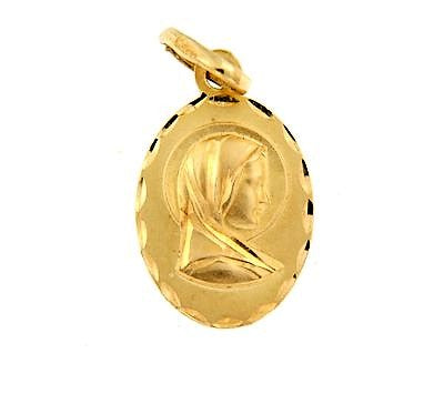 Medalla tallada Virgen María (Oro 9K)