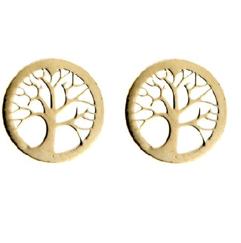 Par de Pendientes Árbol de la Vida (Oro 9K)