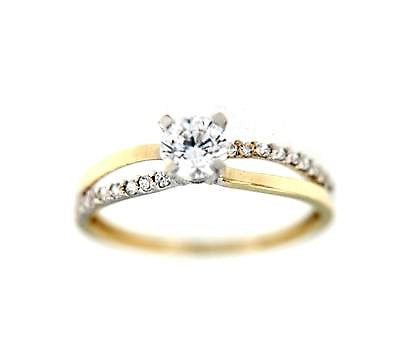 Anillo de Oro / Solitario Circonita Blanca (9K)