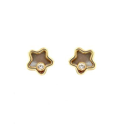 Pendientes oro niña Mini Estrella de Nácar (Oro 18K)