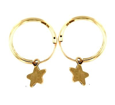 Aros con estrella (Oro 9K)