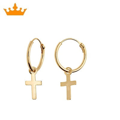 Aros con cruz (Oro 9K)