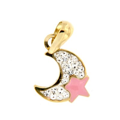 Colgante Luna de crystal (Oro 9K)