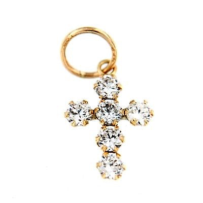 Cruz 16mm peq. circonitas (Oro 9K)